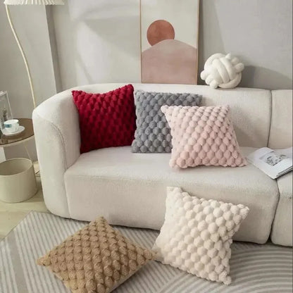 Blanc Prestige – Soft Touch Pillowcase with Pineapple & Turtle Grid Pattern