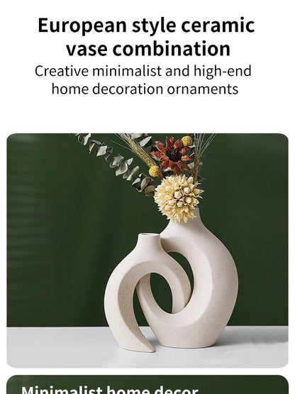 Vases Minimalistes en Céramique – Décoration Nordique