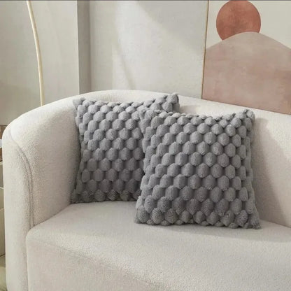 Blanc Prestige – Soft Touch Pillowcase with Pineapple & Turtle Grid Pattern