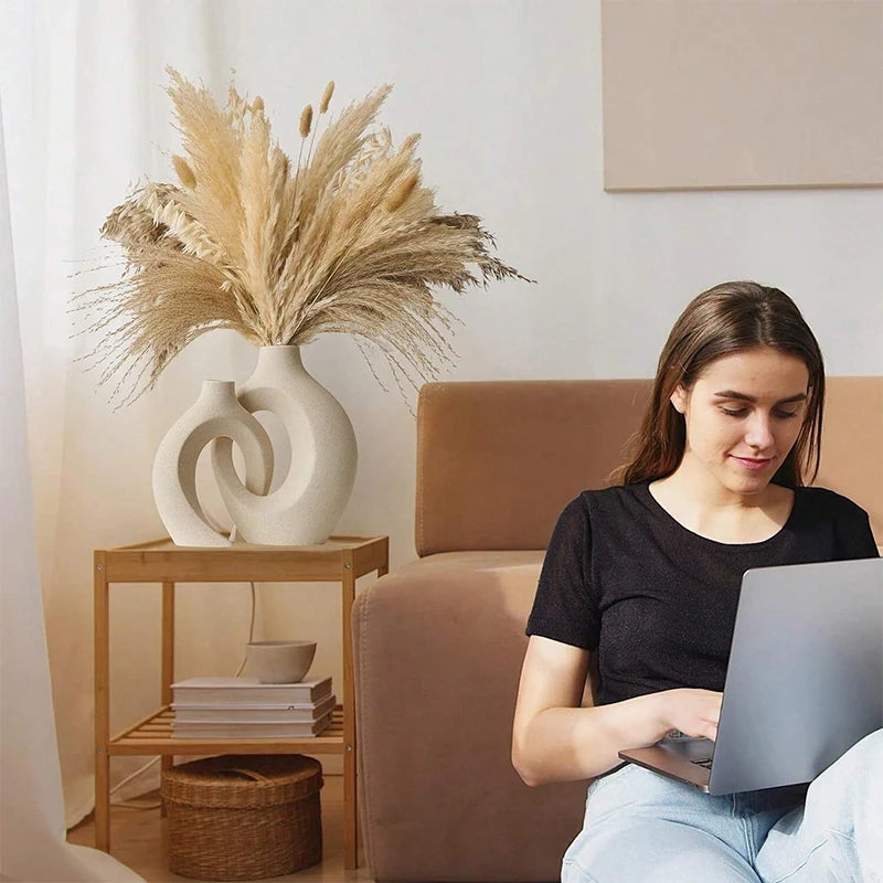 Vases Minimalistes en Céramique – Décoration Nordique