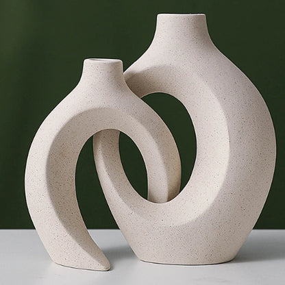Vases Minimalistes en Céramique – Décoration Nordique